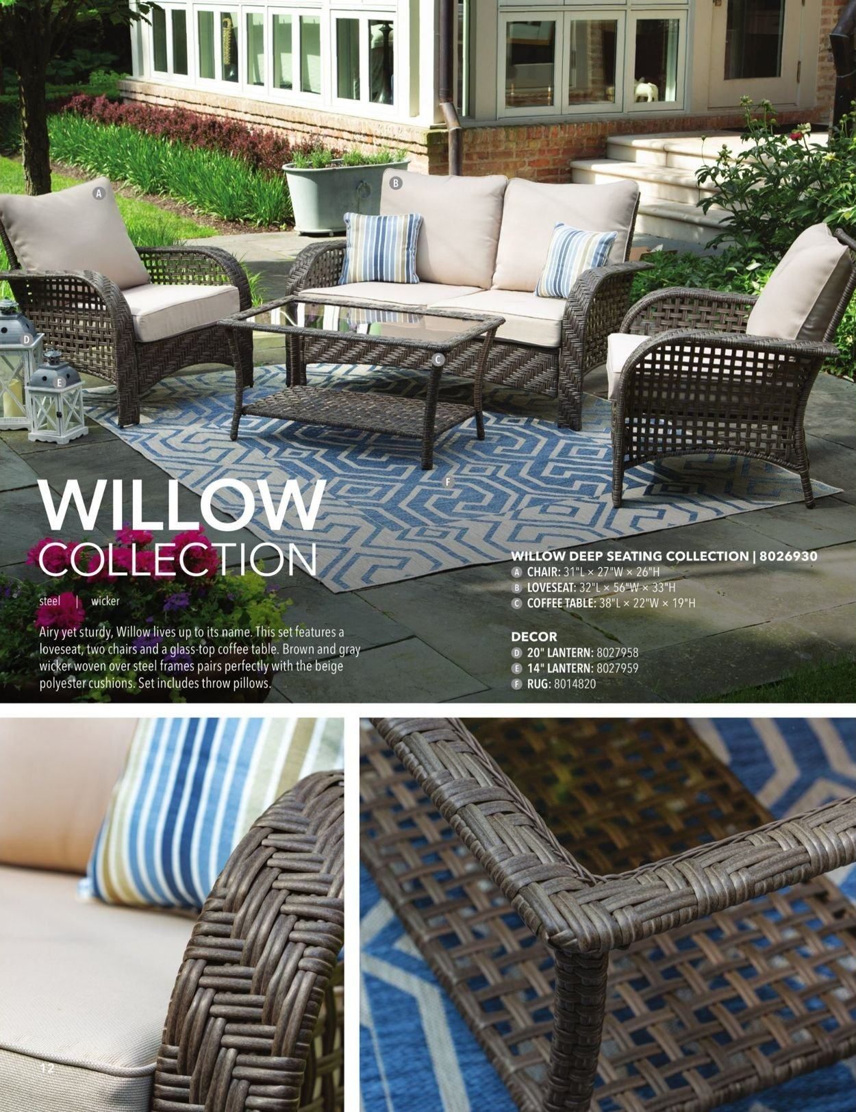 ace hardware willow patio set